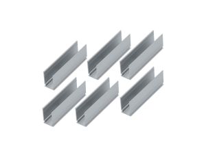 Klips mocujący do taśm LED Plug & Shine 6 sztuk srebrny / aluminium
