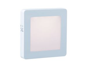 Lampka wtykowa nocna EASBY kwadratowa z czujnikiem zmierzchu 0,7lm 3000K biały / tworzywo sztuczne - image 2