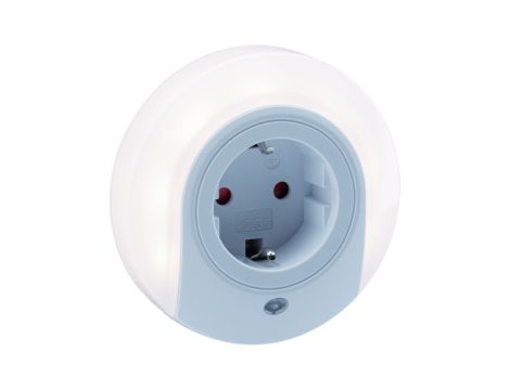 Lampka wtykowa nocna EASBY okrągła z czujnikiem zmierzchu 22lm 3000K biały / tworzywo sztuczne - 2