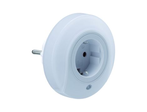 Lampka wtykowa nocna EASBY okrągła z czujnikiem zmierzchu 22lm 3000K biały / tworzywo sztuczne - 3