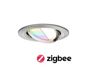Oprawa do wbudowania NOVA PLUS COIN LED SH Zigbee wychylna 5.2W 400lm 84mm 2700-6500K IP23 230V szczotkowane żelazo