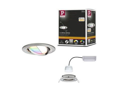 Oprawa do wbudowania NOVA PLUS COIN LED SH Zigbee wychylna 5.2W 400lm 84mm 2700-6500K IP23 230V szczotkowane żelazo - 9