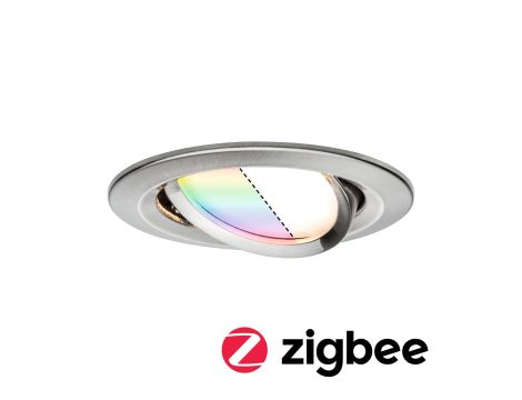 Oprawa do wbudowania NOVA PLUS COIN LED SH Zigbee wychylna 5.2W 400lm 84mm 2700-6500K IP23 230V szczotkowane żelazo