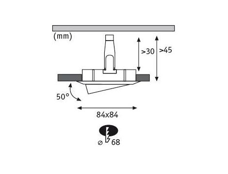 Oprawa do wbudowania NOVA COIN LED DIM wychylna zestaw 3x 6W 425lm 84x84mm 2700K IP23 230V aluminium - 6