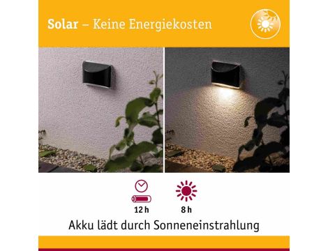 Oprawa elewacyjna ELLIOT LED solar 3000K 5lm IP44 metal / antracyt - 4