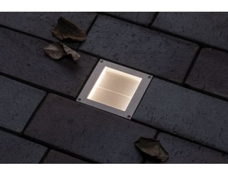 Oprawa wpuszczana ARON LED solar 12lm czujnik zmierzchu 10x10cm 3000K IP67 metal - 3