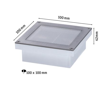 Oprawa wpuszczana ARON LED solar 12lm czujnik zmierzchu 10x10cm 3000K IP67 metal - 9