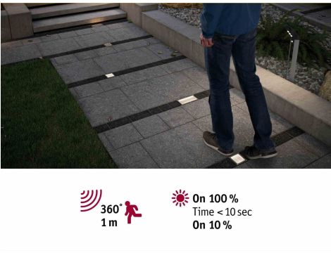 Oprawa wpuszczana ARON LED solar 40lm czujnik zmierzchu 20x10cm 3000K IP67 metal - 4