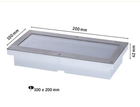 Oprawa wpuszczana ARON LED solar 40lm czujnik zmierzchu 20x10cm 3000K IP67 metal - 6