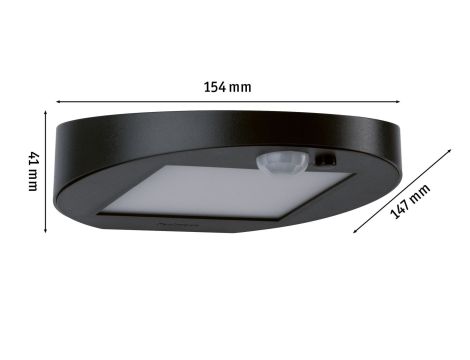 Oprawa elewacyjna solar RYSE LED  3000K 30lm z czujnikiem ruchu + zmierzchu IP44 antracyt - 7