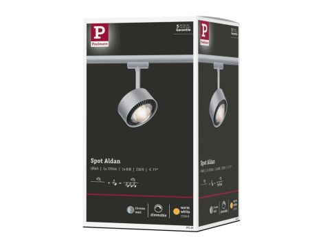 Reflektor na szynoprzewód URail ALDAN DIM 8W 498lm 2700K 230V chrom matowy /  metal - 8