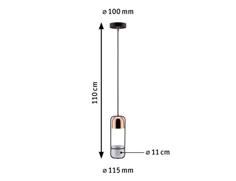 Lampa wisząca z doniczką NEORDIC FANJA GU10 max.1x20W 230V czarny / miedziany / metal - 6