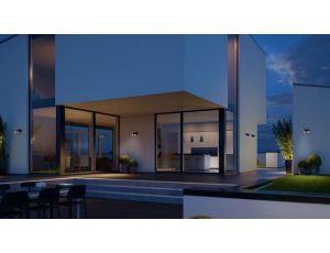 Oprawa elewacyjna z dwoma czujnikami ruchu i zmierzchu  SPOT DUO SC Bluetooth Mesh PIR 2x7W 1024lm 3000K IP44  IK03 230V antracyt / aluminium - image 2