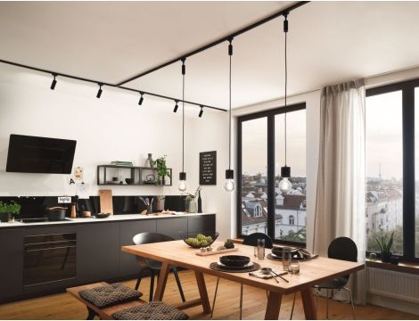 Szynoprzewód URail system 1m 230V czarny mat / metal - 5