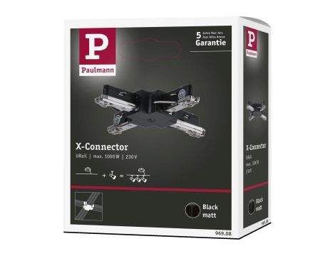 Łącznik szynowy X URail system 230V czarny mat / tworzywo sztuczne - 6