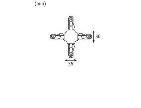 Łącznik szynowy X URail system 230V czarny mat / tworzywo sztuczne - 3