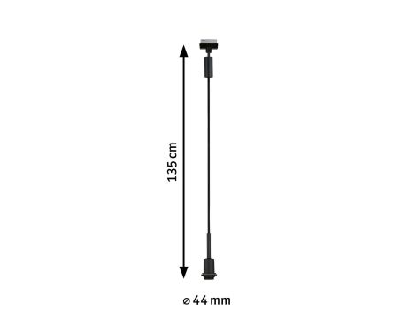 Lampa wisząca na szynoprzewód URail Deco System E14 max.1x20W 135cm 230V czarny matowy / metal - 5