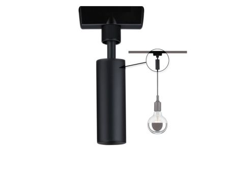 Adapter uniwersalny URail do lampy wiszącej max. 50W 230V czarny mat / metal / tworzywo sztuczne