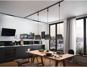 URail Panel LED 7W Czarny Mat/Chrom 230V Aluminium/Tworzywo sztuczne - image 2