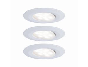 Zestaw opraw do wbudowania CALLA LED 3x6W 530lm okrągła wychylna 4000K IP65 230V biały matowy