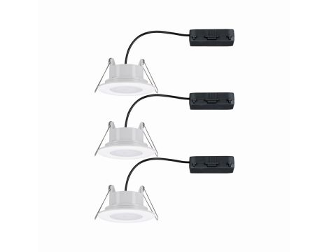 Zestaw opraw do wbudowania CALLA LED 3x6W 530lm okrągła wychylna 4000K IP65 230V biały matowy - 4