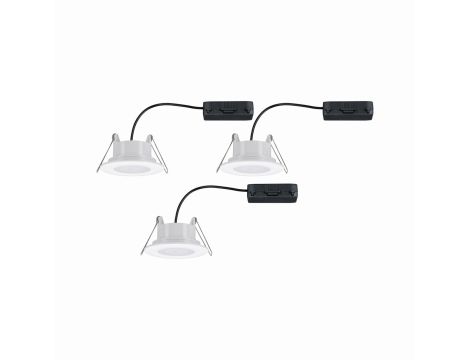 Zestaw opraw do wbudowania CALLA LED 3x5W 400lm okrągła stała 3000/4000/6500K IP65 230V biały matowy - 2