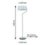 Lampa podłogowa BELAJA LED DIM 22W 1250lm 2700K 230V biały / chrom mat / metal - 8