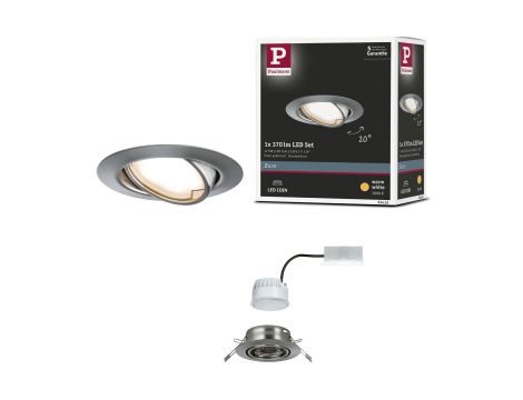 Oprawa wbudowana Base ruchoma 1x5W 230V 51mm Żelazo Szczotkowane/Metal - 5