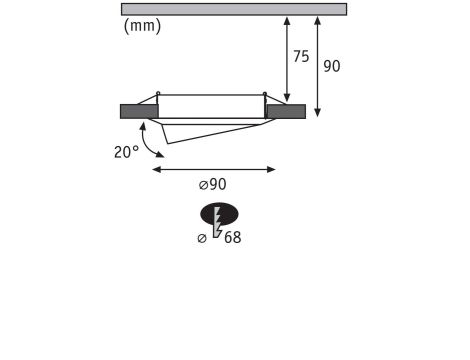 Oprawa do wbudowania Base LED GU10 3x5W 3x350lm 230V 51mm żelazo szczotkowane / metal - 5