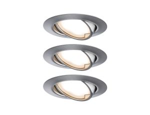 Oprawa do wbudowania Base ruchoma 3x5W 3x370lm 51mm 3000K IP20 230V żelazo szczotkowane/metal