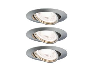 Oprawa do wbudowania Base ruchoma LED 3-st ściemnianie GU10 3x5W 3x350lm 3000K 230V 51mm żelazo szczotkowane / metal