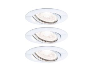 Oprawa do wbudowania Base ruchoma LED 3-st ściemnianie GU10 3x5W 3x350lm 3000K 230V 51mm biały / metal