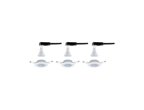 Oprawa do wbudowania Base ruchoma LED 3-st ściemnianie GU10 3x5W 3x350lm 3000K 230V 51mm biały / metal - 3