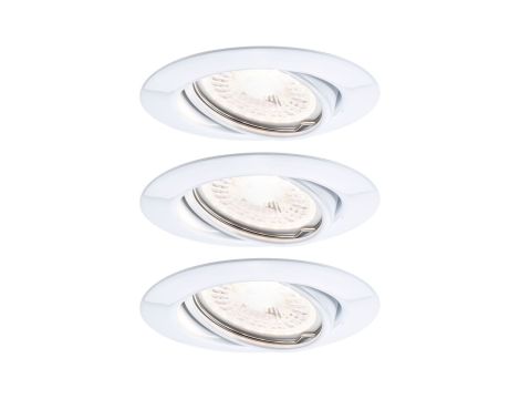 Oprawa do wbudowania Base ruchoma LED 3-st ściemnianie GU10 3x5W 3x350lm 3000K 230V 51mm biały / metal