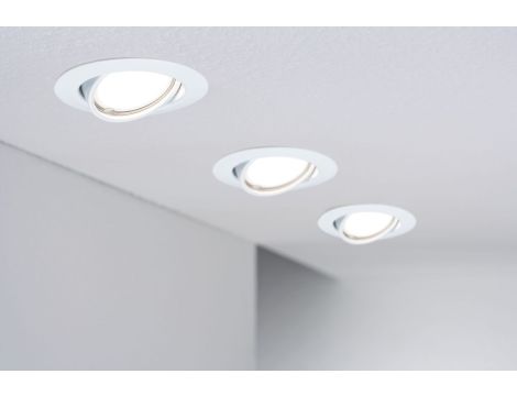 Oprawa do wbudowania Base ruchoma LED 3-st ściemnianie 3x5W 3x370lm 3000K 230V 51mm biały / metal - 3