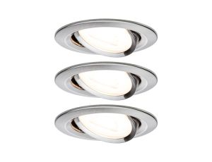 Oprawa do wbudowania NOVA LED wychylna zestaw 3xGU10 6,5W 460lm 2700K 84mm 230V żelazo szczotkowane / aluminium