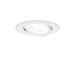 Oprawa do wbudowania NOVA LED wychylna GU10 6.5W 460lm 84mm 2700K IP23 230V biały mat / aluminium