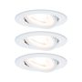 Oprawa do wbudowania NOVA LED wychylna zestaw 3xGU10 6.5W 460lm 84mm 2700K  230V biały mat / aluminium - 2