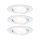 Oprawa do wbudowania NOVA LED wychylna zestaw 3xGU10 6.5W 460lm 84mm 2700K  230V biały mat / aluminium
