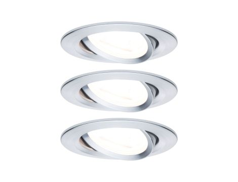 Oprawa do wbudowania NOVA LED wychylna zestaw 3xGU10 6,5W 460lm 2700K 84mm 230V aluminium