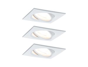 Oprawa do wbudowania NOVA LED wychylna zestaw 3xGU10 6.5W 460lm 84x84mm 2700K 230V biały mat