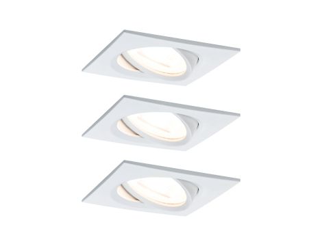 Oprawa do wbudowania NOVA LED wychylna zestaw 3xGU10 6.5W 460lm 84x84mm 2700K 230V biały mat