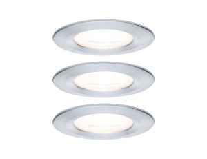Oprawa do wbudowania NOVA LED stała zestaw 3xGU10 6.5W 460lm 78mm 2700K IP44 230V aluminium