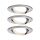 Oprawa do wbudowania NOVA COIN LED wychylna zestaw 3x6W 470lm 84mm 2700K IP23 230V szczotkowane żelazo / aluminium