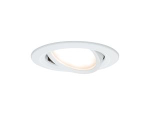 Oprawa do wbudowania NOVA COIN LED wychylna 6W 470lm 84mm 2700K IP23 230V biały mat / aluminium