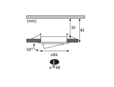Oprawa do wbudowania NOVA COIN LED wychylna 6W 470lm 84mm 2700K IP23 230V aluminium - 4