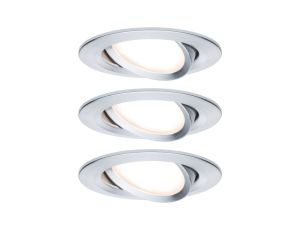 Oprawa do wbudowania NOVA COIN LED wychylna zestaw 3x6W 470lm 84mm 2700K IP23 230V aluminium