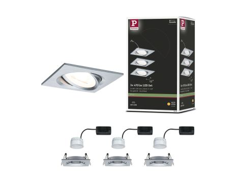 Oprawa do wbudowania NOVA COIN LED wychylna zestaw 3x6W 470lm 84x84mm 2700K IP23 230V aluminium - 9