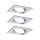 Oprawa do wbudowania NOVA COIN LED wychylna zestaw 3x6W 470lm 84x84mm 2700K IP23 230V aluminium