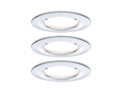 Oprawa do wbudowania NOVA COIN LED stała 3x6W 470lm 78mm 2700K IP44 230V chrom